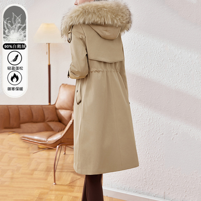 加厚可拆卸内胆派克羽绒服女