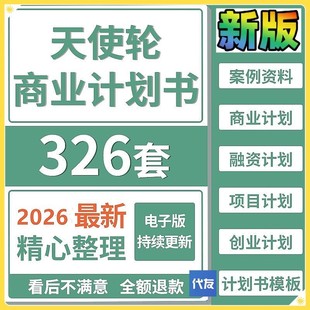 天使轮A轮商业计划书创业公司项目融资企业成功案例方案模板