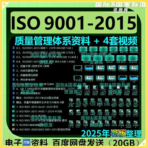 ISO9001-2015 质量管理体系标准体系文件公司培训资料4套精选视频