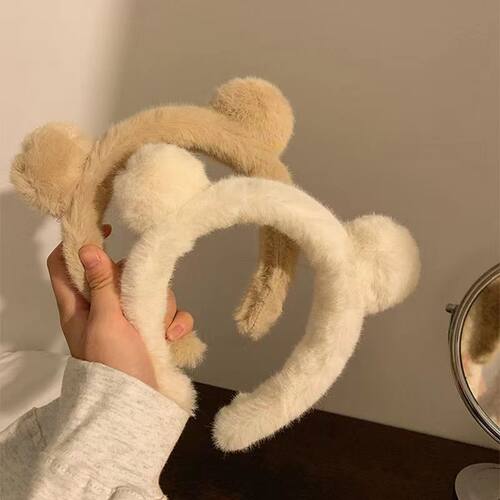 秋冬毛绒头饰洗脸发箍发卡