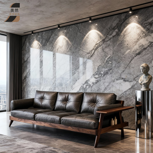 中古风北美黑胡桃木实木沙发