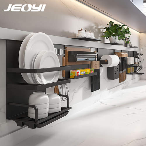 JEOYI轻奢厨房置物架壁挂免打孔