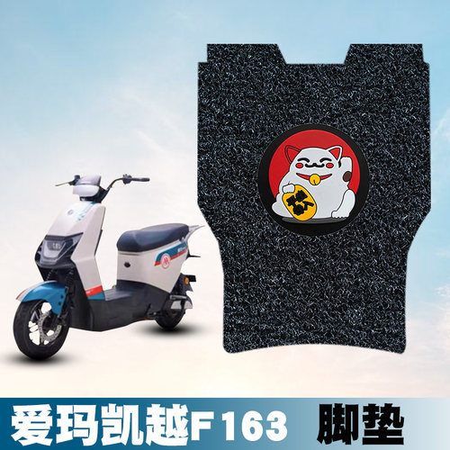 适用爱玛凯越F163丝圈脚垫电动车
