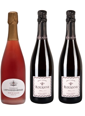 法国小农香槟 拉蒙迪耶桃红香槟&圣戈斯桃红气泡葡萄酒3支组合