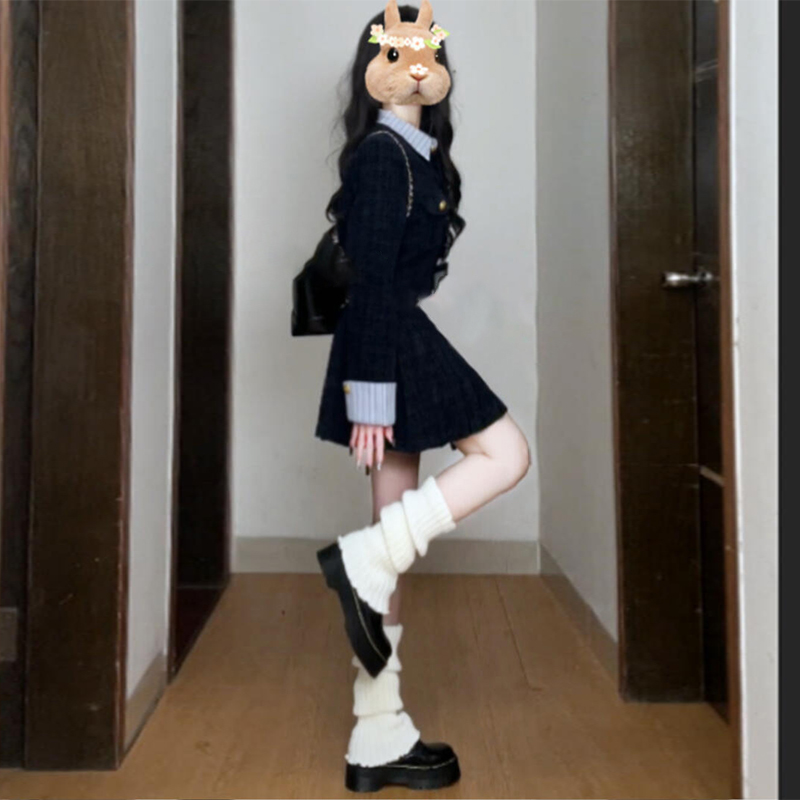 小香学院风连衣裙子女早春季2025新款韩系穿搭富家千金高级感套装