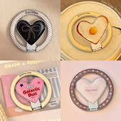 韩系个性 华为手机壳强磁Magsafe手机壳支架 爱心磁吸支架适用苹果