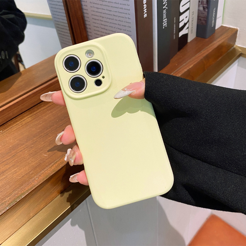 新款奶黄色液态硅胶适用苹果16AI相机包裹手机壳iPhone16pro纯色简约16promax精孔全包软壳16pm防摔保护壳套