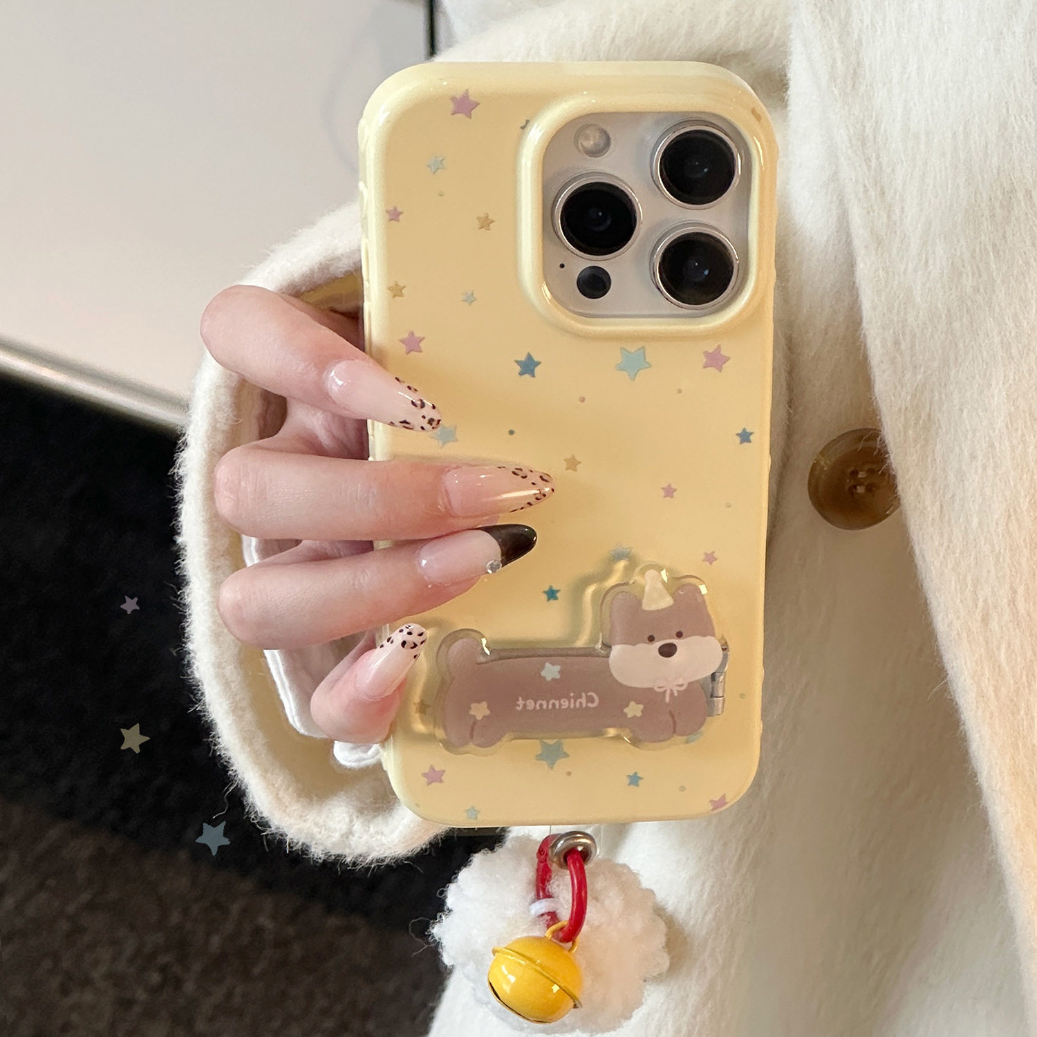 【17相机触控按键包裹】韩系彩色星星适用苹果17手机壳新款iPhone16promax可爱卡通小狗支架17PM包相机键软套,3C数码配件,手机保护套/壳,淘宝优惠券,粉丝福利购,淘宝优惠卷