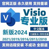 教程远程安装 visio2024 包 2016 2013流程图软件专业版 2021 2019