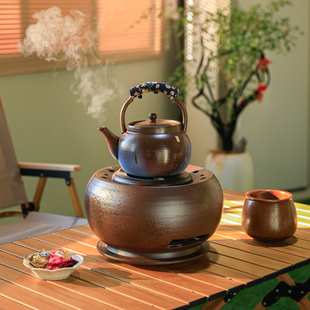 新中式陶瓷大茶壶泡茶壶围炉煮茶大容量提梁壶煮茶器煮茶壶烧水壶