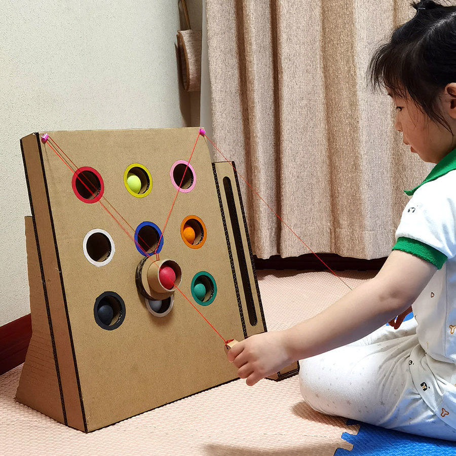 科学区幼儿园自制玩教具手工制作教玩具 diy儿童纸板材料包