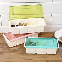 组合装塑料有盖时尚欧式简约厨房用品调料盒 套装 家用盐罐厨具。