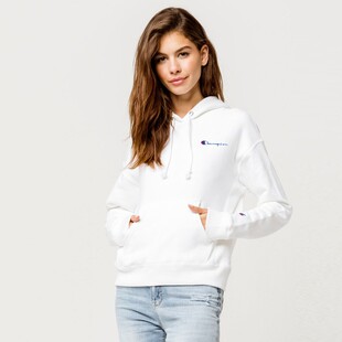 CHAMPION美版 潮集货 冠军连帽卫衣女纯色刺绣字母logo小标上衣长袖