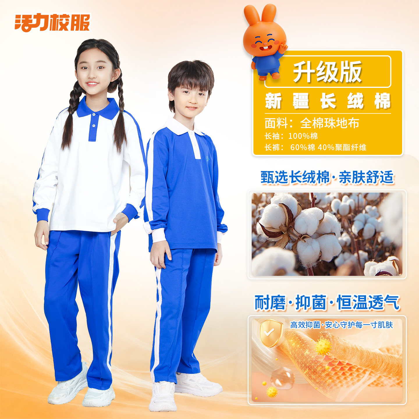 活力小学生冬运动服套装图片