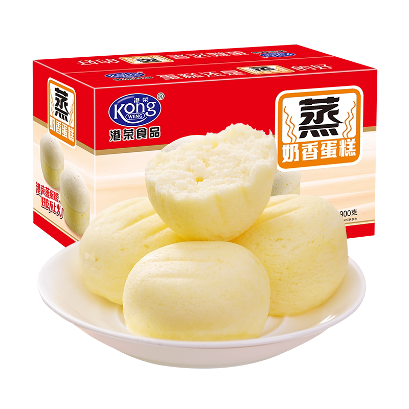 蒸蛋糕木糖醇港荣早餐面包