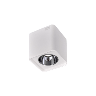 企艺 明装方形单头射灯防眩家用吸顶式极简led3500k背景墙筒灯