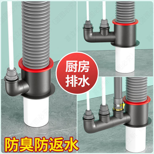 【万人加购】厨房下水管三通接头