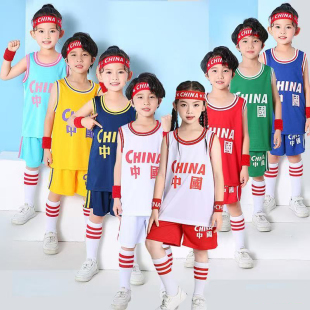 儿童篮球服套装 男童女童詹姆斯23号幼儿园球衣运动表演服 定制夏季