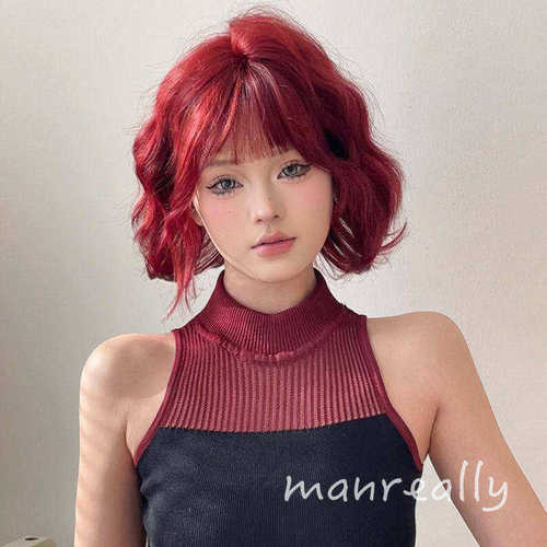 漫真假发女短发卷发全头套