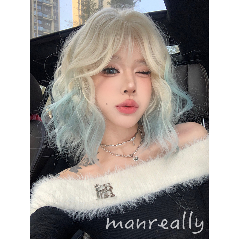 漫真假发女款短发蛋蛋卷