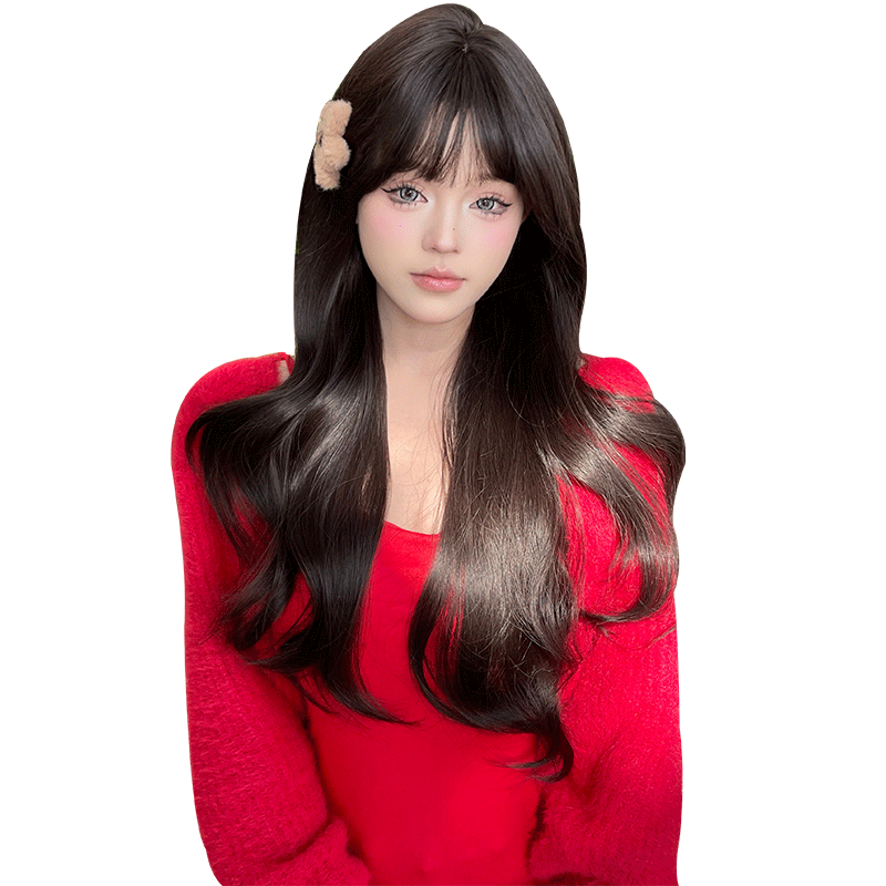 漫真假发女长发全头套式仿真人发自然整顶长卷发慵懒大波浪假发套
