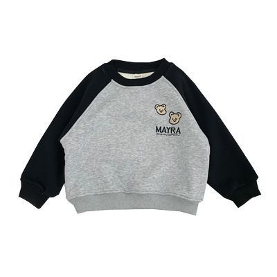 秋冬男女童纯棉卡通一体绒卫衣