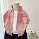 韩版 男童粉色短袖 2025新款 夏季 休闲儿童纯棉衬衣中童痞帅潮酷 衬衫