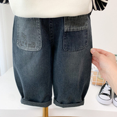 中小男孩卡通洋气长裤 宽松老爹裤 百搭潮 春秋新儿童韩版 男童牛仔裤