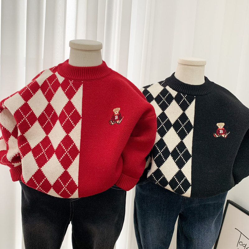 男童洋气毛衣2024新款韩版儿童套头针织衫中小童加厚圆领打底毛线,童装/婴儿装/亲子装,毛衣/针织衫,淘宝优惠券,粉丝福利购,淘宝优惠卷