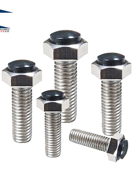 TDB96不锈钢外六角型带聚氨酯止动螺栓缓冲动螺栓SUSRT3/4/5/6/8