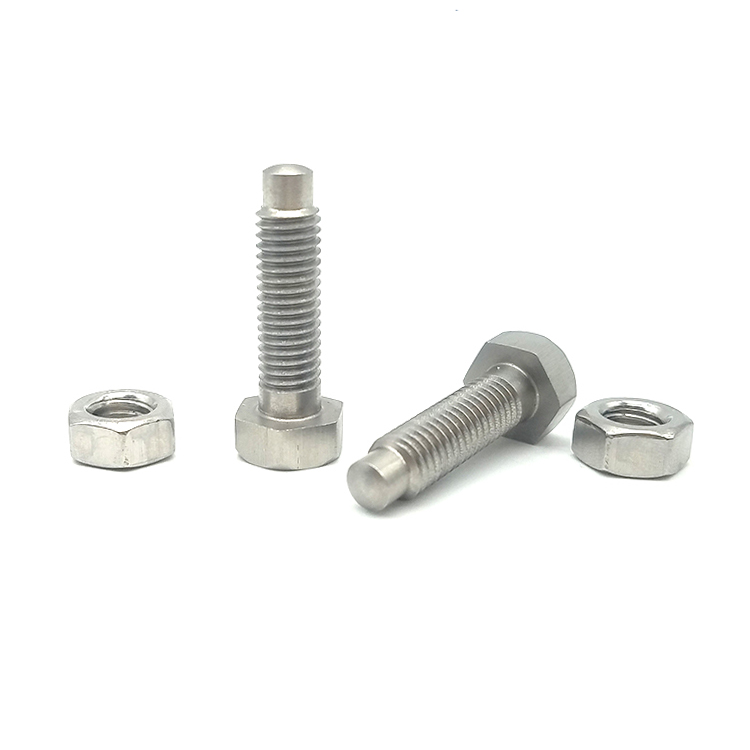 不锈钢定位螺栓头螺纹凸端R角型