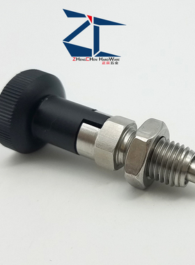 ZAM32 不锈钢自锁型旋转柱塞 细牙弹簧销伸缩销SXYK10 12 16