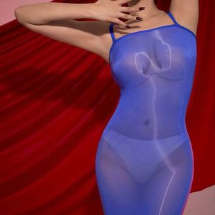 性感油亮吊带包臀裙超薄女神紧身丝滑修身显瘦睡裙