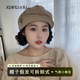帽子假发一体秋冬新款 小短卷发可拆卸 贝雷帽假发帽子妈妈帽女时尚