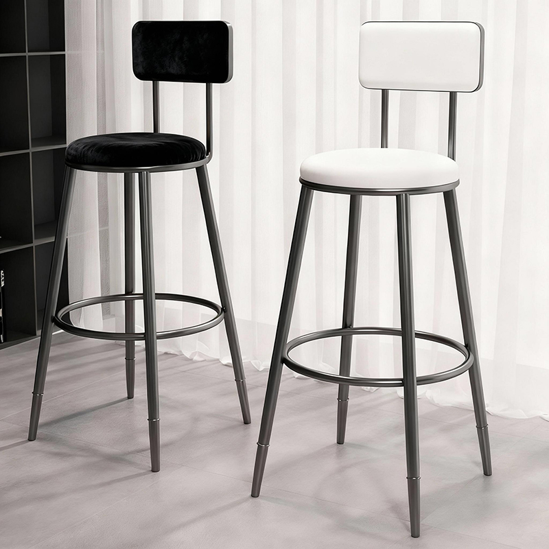 高脚凳吧台椅靠背凳收银酒吧凳台凳吧台椅复古接待靠背椅酒吧椅椅