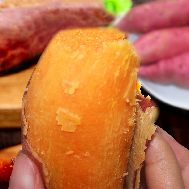 兰考西瓜红番薯黄河沙地新鲜红薯蜜薯蒸烤超甜无丝地瓜5斤包邮