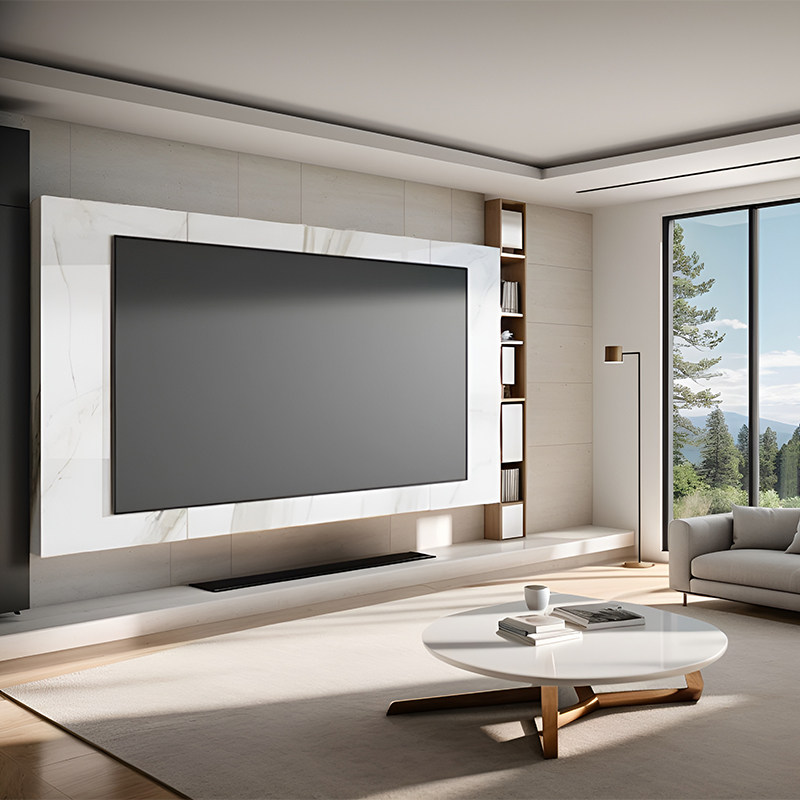 窄边高清画框幕布家庭影院超短焦激光电视客厅贴墙壁挂投影仪屏幕布