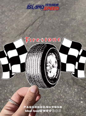 Firestone固特异汽车贴纸跑车摩托车后窗贴花挡风玻璃装饰贴
