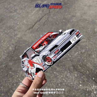 暴走族赛车女孩汽车贴纸摩托机车后尾门后窗个性 创意划痕遮盖贴