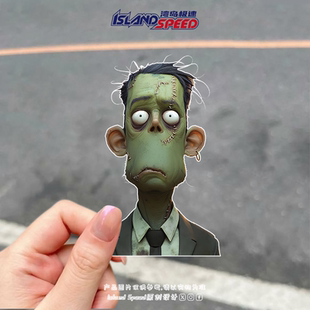弗兰肯斯坦贴画维克多弗兰肯斯坦实验怪物趣味图案汽车车身贴花