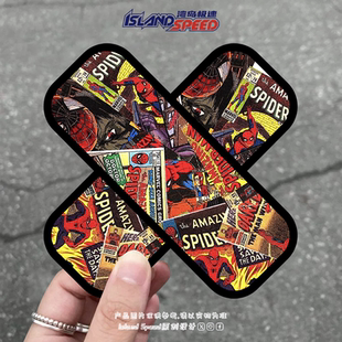 漫威漫画汽车贴纸蜘蛛侠创口贴样式 电车摩托车后视镜划痕遮盖贴花
