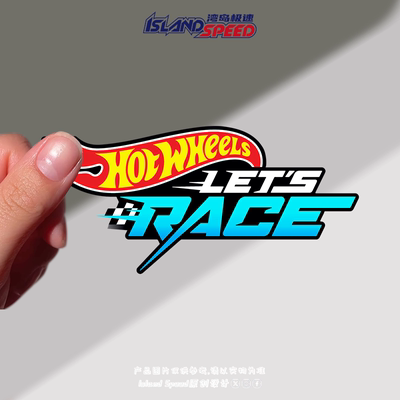Hot Wheels风火轮标志贴花火焰造型赛车跑车摩托车头盔贴画