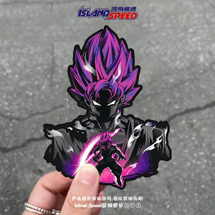 七龙珠超级赛亚人黑悟空汽车贴纸卡通动漫车身车门贴花