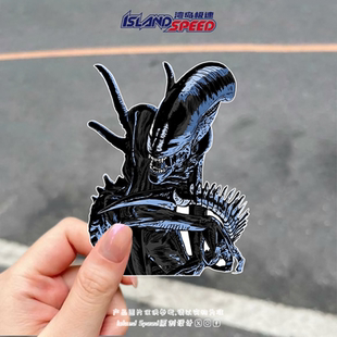 异形汽车贴纸科幻恐怖电影生物角色车身后尾门挡风玻璃贴画