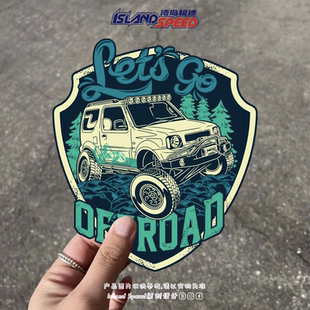 OFFROAD车贴户外越野探险创意设计露营车房车装 饰贴纸 Let