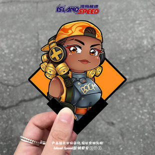 无畏契约汽车贴纸网红游戏周边捷风芮娜Q版 饰车贴 车身diy装