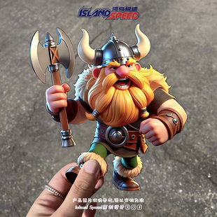 魔兽世界贴纸矮人角色盔甲斧头趣味头盔卡车越野车车身贴画