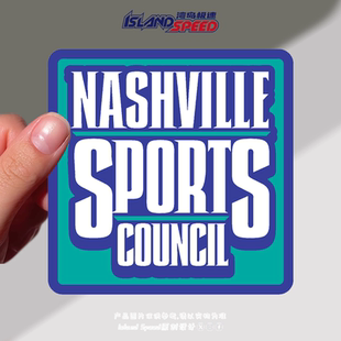 艺术字体创意设计贴画 Council印花汽车贴纸个性 Nashville Sports