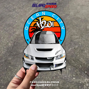 Ocean 饰贴纸 City汽车贴纸卡通高性能速度感车身后备箱装