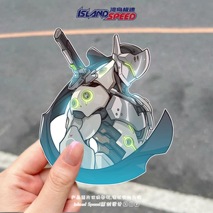 守望先锋贴花源氏忍者游戏角色汽车车身挡风玻璃划痕遮盖贴画